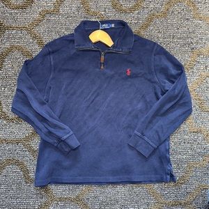 Ralph Lauren polo quarter inch zip up sweater navy blue